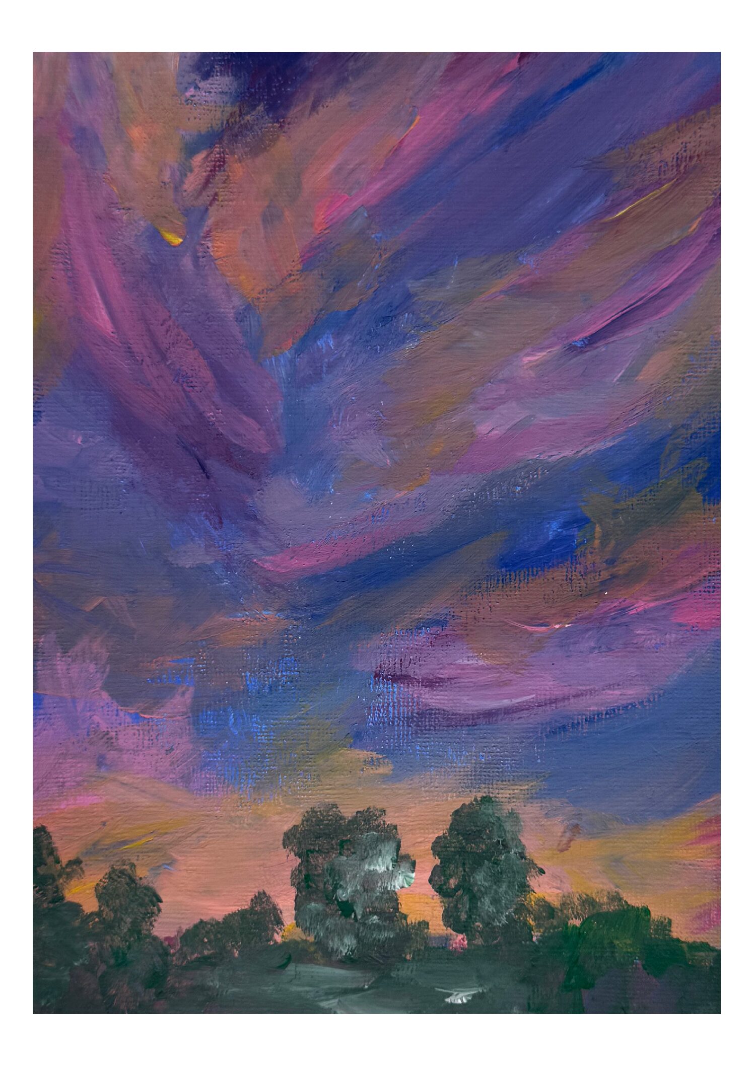 Pink Sunset Print A3